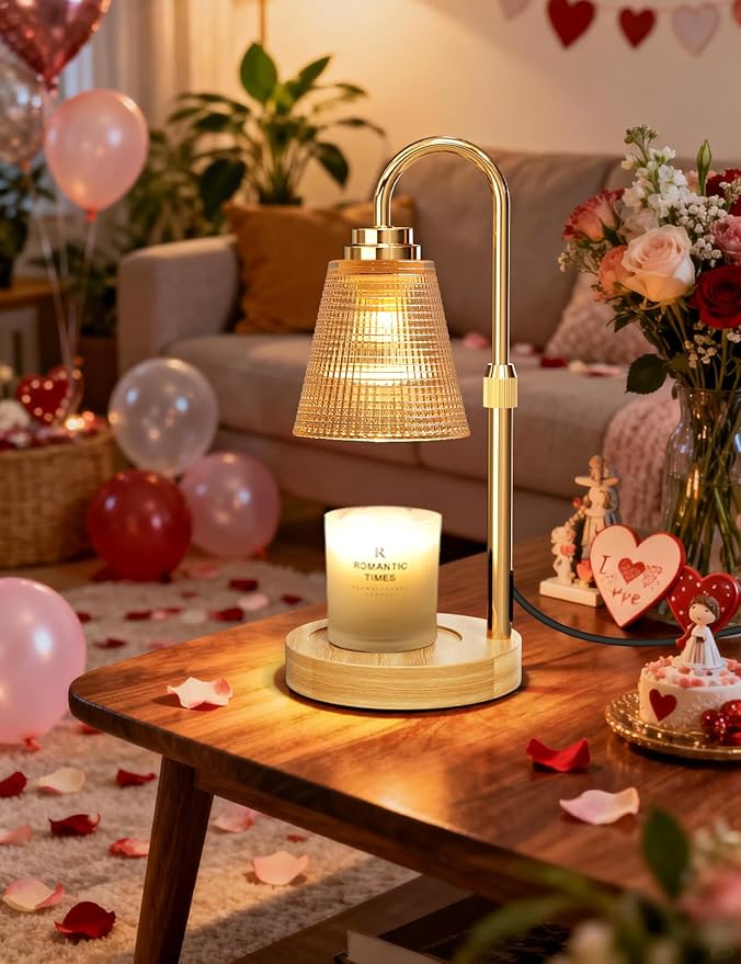 Candle Warmer Lamp with Timer Dimmable, Adjustable Height Wax Melts Warmer for Jar Candles, Housewarming, Birthday, for Women and Mom, Home Decor