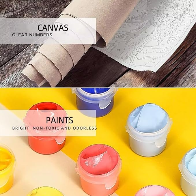 Paint by Numbers Kit for Adults Candle Painting by Numbers Fruit DIY Kits for Adults Canvas Oil Painting Crafts, Hobbies for Women Beginner for Home Wall Decor Art Gifts Without Frame 24x48Inch 3-2151
