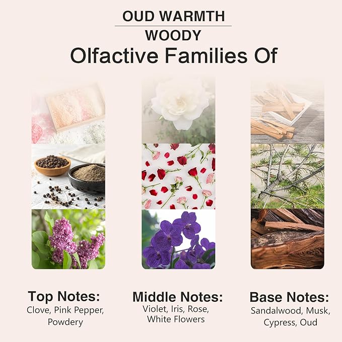 PHATOIL 3.38FL.OZ Oud Warmth Fragrance Oils for Aromatherapy, Essential Oils for Diffusers for Home, Perfect for Diffuser, Yoga, Skin Care, DIY Candle and Soap Making - 100ml