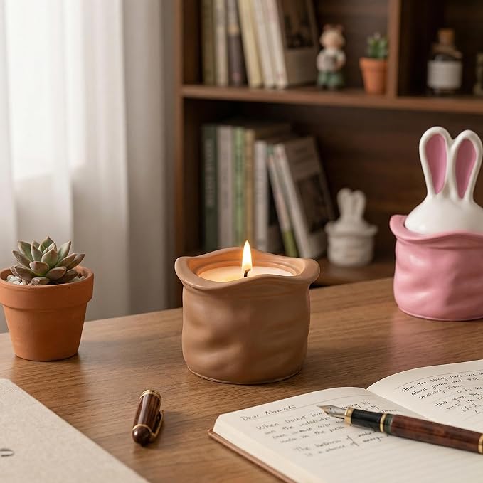2-Piece Bunny Ear Storage Jar Silicone Mold Set, Lid & Base with Ergonomic Grip Design - DIY Candle Holder, Aromatherapy Plaster, Resin Craft Box for Home Decor, Easter Gift
