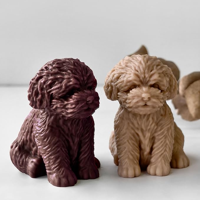 Dog Candle Animal Resin Mold - Resin Casting Silicone Molds for Home Decor & Candle Making Wave Spiral Mold