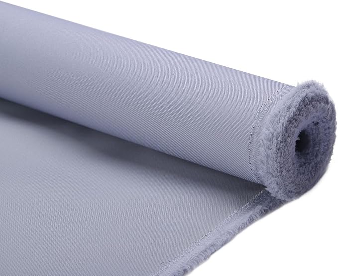 Mybecca Waterproof Canvas Marine Fabric 600 Denier Indoor/Outdoor PU Backing UV Protector Silver 1 Yard
