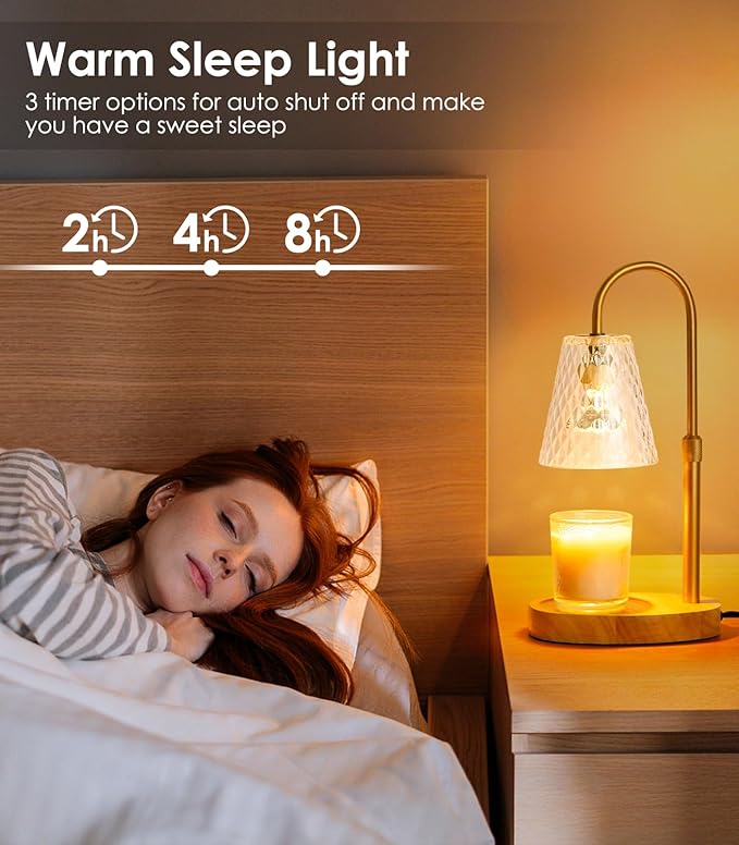 Candle Warmer Lamp with Timer: Adjustable Height Dimmable Warmer Candle Lamps Wax Melt Warmer Candle Warmer Lamp for Home Decor House Warming Gifts New Home