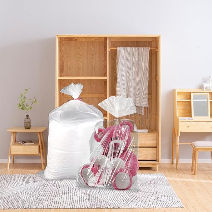 Extra Large Plastic Storage Bags 55 x 63 Inch Large Plastic Bags for Furniture, Luggage, Home Appliances, Kids Toys, Equipments, Industry or Agriculture Use and More (5 pack)