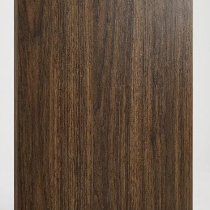 Furnifact Walnut Bookcase with Sliding Doors, 59-Inch Storage Shelf, Flexible Shelving, Modern Design, Durable, for Living Room or Office