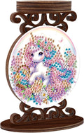 Diamond Art Painting Candlestick Holder kits, Unicorn DIY shaped crystal Diamond partial art painting, woodiness Candle holder for AromaRelax & Home Decor, Christmas Halloween Ornaments (Double-Sided)