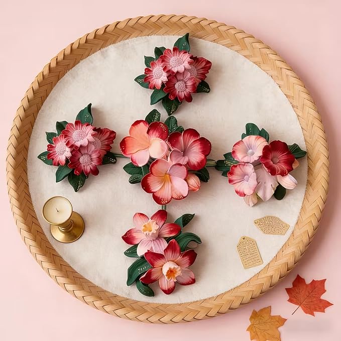 4PCS Flower Silicone Mold 3D Cute Flower Resin Candle Molds for Candle Making Sun Flowe Daffodils Petunia Plumeria Flowe Silicone Mold Resin Aromatherapy Gypsum Wax Soap Clay Craft