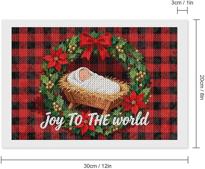 AIVKIEJK Diamond Painting Kits for Adults - Faith Christmas World Joy Painting DIY 5D Full Drill Diamond Dots Paintings with Diamonds Gem Art and Crafts Home Decor 8"x12"