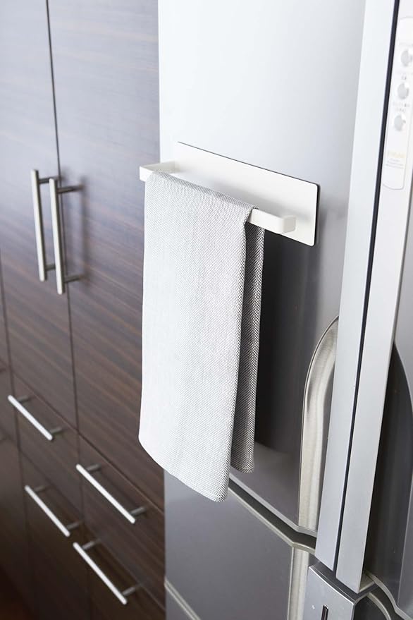YAMAZAKI Home 2439 Plate Magnetic Paper Towel Holder, White