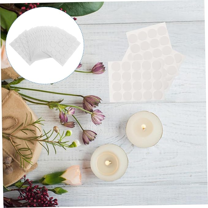 20pcs Double Sided Adhesive Candle Wick Stickers for Candle Making Essential Wick Dot Adhesive for Crafting