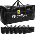6 Pcs 66 Gallon Extra Large Moving Bags Heavy Duty Storage Bag with Strong Zipper Handle Foldable XXL Jumbo Storage Tote Packing Moving Box for College Dorm Travel Cloth Duffle (Black)