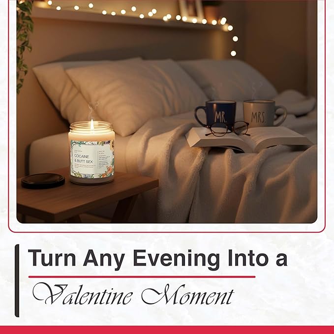 Funny Candle Gifts for Women, Men- Birthday Gift for Best Friends, Her, Him, Girlfriend, Sister, Plant Lover- Unique Christmas & Valentines Day Present - Lavender Candles (But Sex)