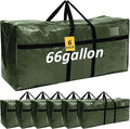 6 Pcs 66 Gallon Extra Large Moving Bags Heavy Duty Storage Bag with Strong Zipper Handle Foldable XXL Jumbo Storage Tote Packing Moving Box for College Dorm Travel Cloth Duffle (Army Green)