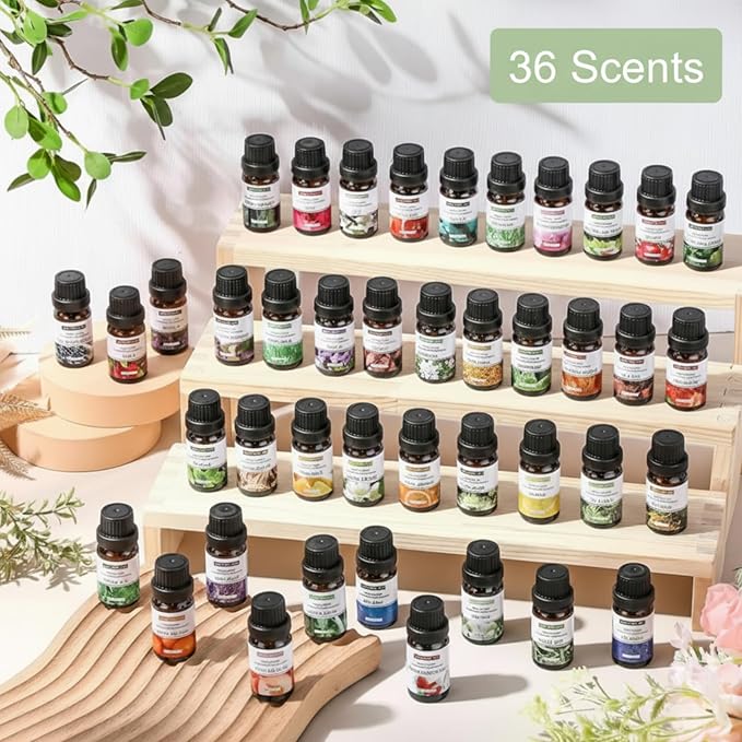 Nuanchu 108 Pcs Essential Oils Set 10ml Fragrance Oil Aromatherapy Kit for Diffuser Humidifier Aromatherapy-Oils for Candle Making