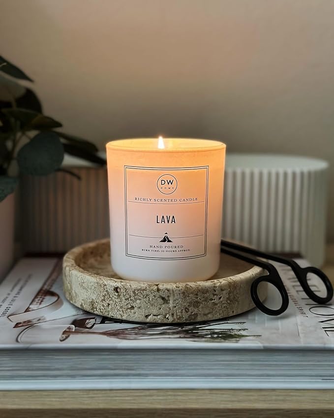 DW Home Lava Scented Candle for Home, 9 oz, Medium Single Wick Candle Jar, Up to 33H Burn Time, Luxury Scented Candle for Relaxation, Gifting, Home Décor