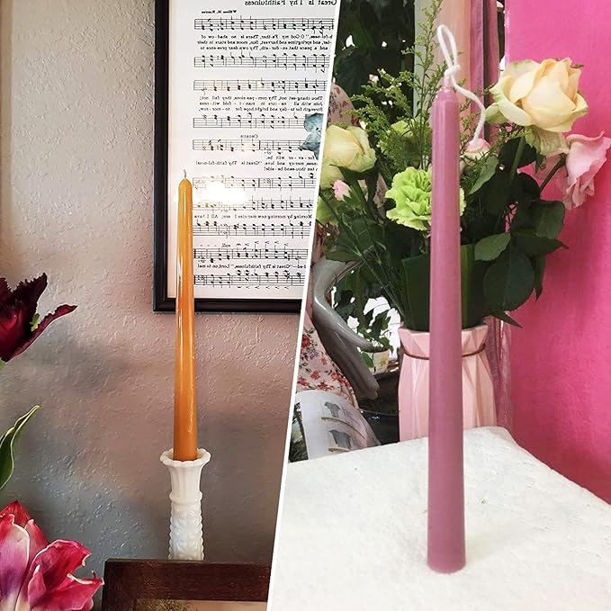 1-Pack Classic Tall Taper Candle Mold,Clear Plastic Pillar Candlestick Mold for Church Christmas Candlelight Dinner Valentine's Day (10.24inch)