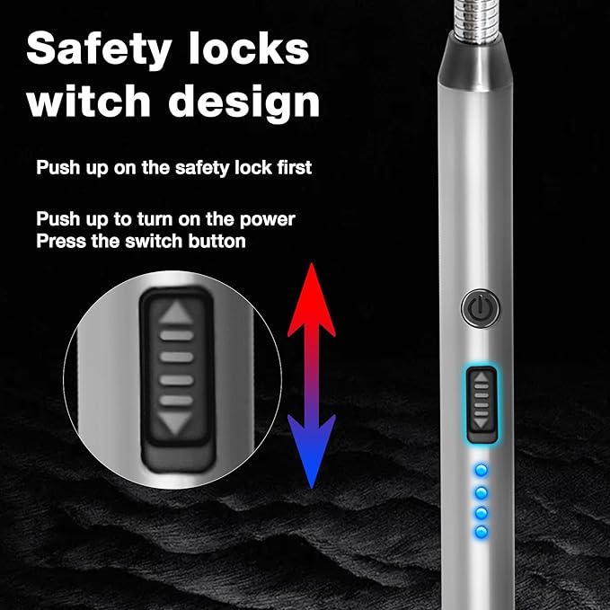 5 Pack Candle Lighter Electric Rechargeable Flameless Arc Lighters Flexible Neck USB Plasma Long Lighter for Candles BBQ Grill Camping Birthday Fireworks