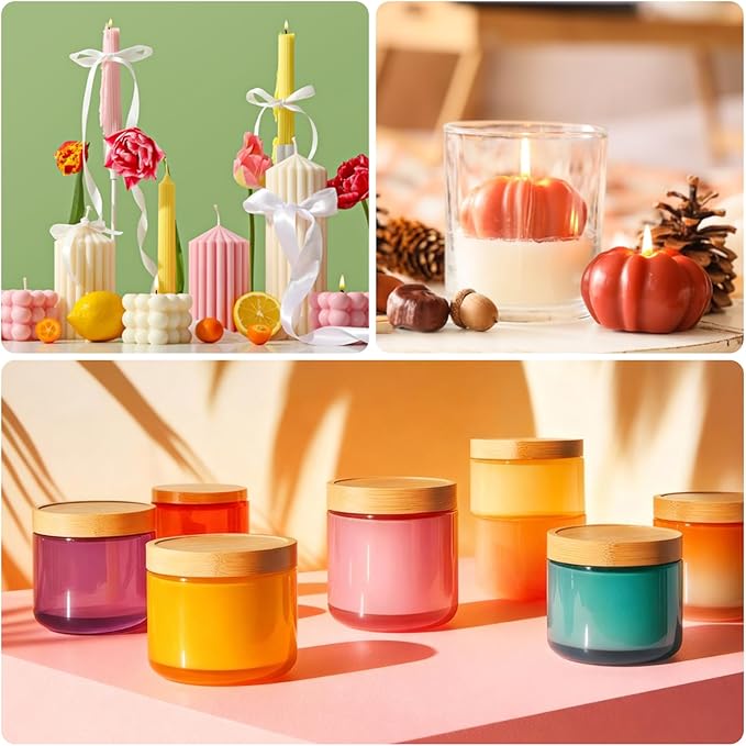 SAEUYVB Soy Wax for Candle Making,5lbs Natural Soy Wax Pellets with 20 Color Liquid Dye,20 Cotton Wicks,Complete Candle Making Supplies for Adults- Ideal for Home Decoration & DIY Gifts
