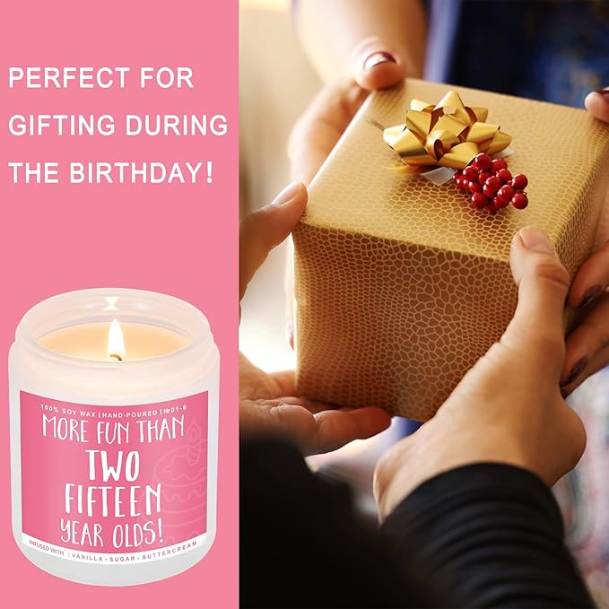 30th Birthday Gifts for Women, Perfect Birthday Present, Funny Presents for Mom, Friends, Wife, Sister, 7oz Vanilla Cream-Scented Candle