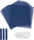 MECCANIXITY Beeswax Candle Making Kit,8x8 Inch 10pcs Blue Beeswax Candle Sheets with 1pcs Cotton Wick for DIY Craft Gift Making
