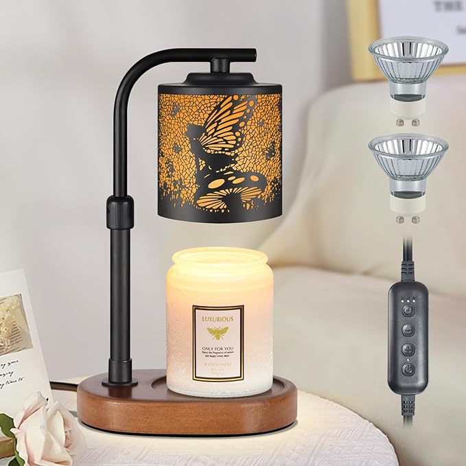 Candle Warmer Lamp,Birthday Gifts for Women Mom,Adjustable Height for Scented Jar Candles,Electric Candle Lamp Warmer for Home Decor(Flower Fairy)