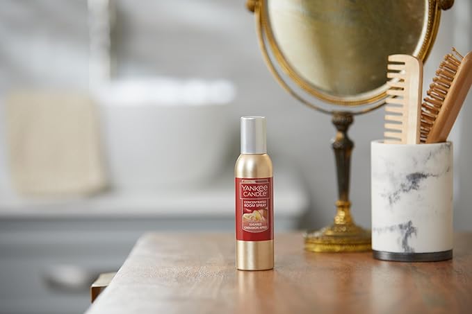 Yankee Candle Concentrated Air Freshener Room Spray, Odor Eliminator for Home, Bathroom, Sugared Cinnamon Apple, 1.5 Oz (Pack of 3)