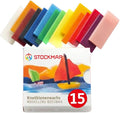 Stockmar Natural Modelling Beeswax: 15 Assorted Colors of Beeswax Sheets Safe for Kids, Toddlers, Adult Artists - Non Toxic, Non Drying Modeling Wax for Homeschoolers, Waldorf Organic Art Supplies