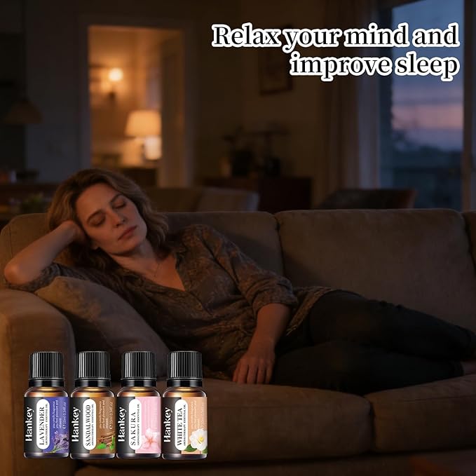 12 Pack Essential Oils Gift Set, Premium Fragrance Essential Oils for Diffuser, Air Purifier, Humidifiers, Essential Oil Scent Aromatherapy Oils for Relaxation, Travel, Sleep & Mood, 10ml / 0.34fl.oz