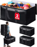 StoreHappily Heavy-Duty & Extra Capacity Moving Bags with Backpack Straps, Storage Totes with Double Zipper & Strong Handles, Packing Bags Alternative to Moving Boxes, Moving Supplies (2 Pack, Black)