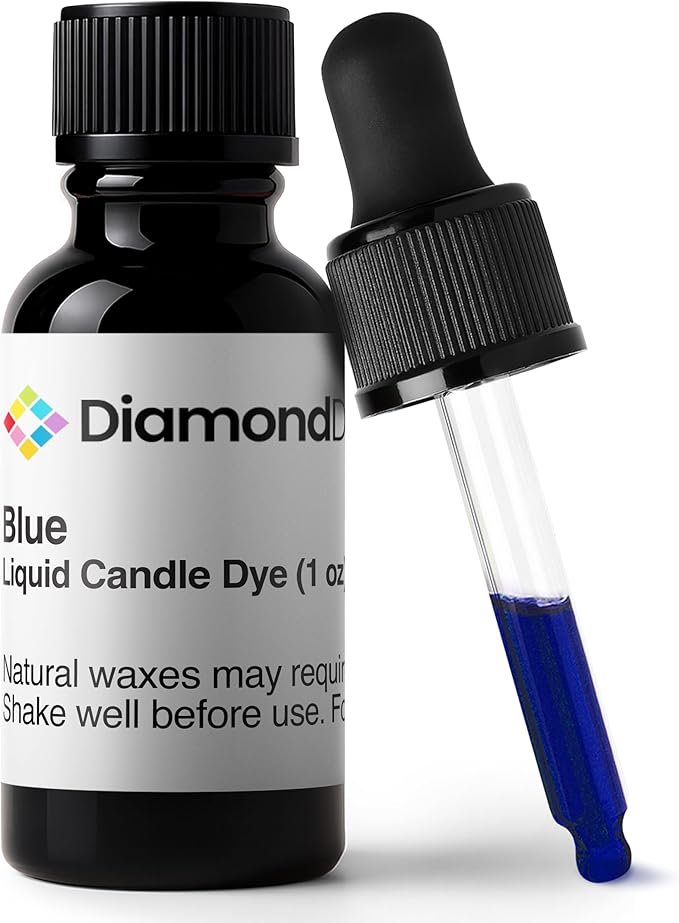 Blue Liquid Candle Dye (1 oz) - Made in the USA - Safe and Easy to Use - Pure and Simple Ingredients - Candle Making Supplies for Soy, Paraffin, Palm or Gel Wax - 10 Vibrant Colors to Choose from