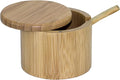 Totally Bamboo Little Dipper Salt Cellar Bamboo Storage Box with Magnetic Swivel Lid, 6 Ounce Capacity, Includes Salt Spoon