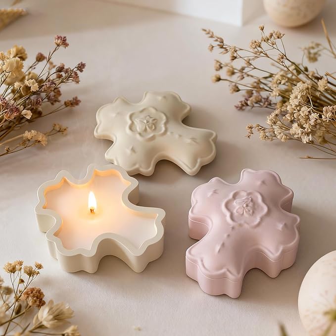 2 Packs DIY Silicone Mold Set for Easter Cross Storage Box, Wax Candle Holders, Resin Epoxy, Concrete Cement Craft Making - Jewelry Trinket Tray, Aromatherapy Plaster Ornament Home Decor
