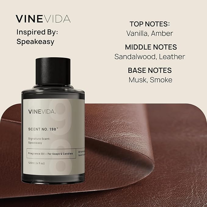 VINEVIDA [4 oz] Scent Speakeasy; Fragrance Oil for Candle Making and Soap Making - Winter & Holiday Oils