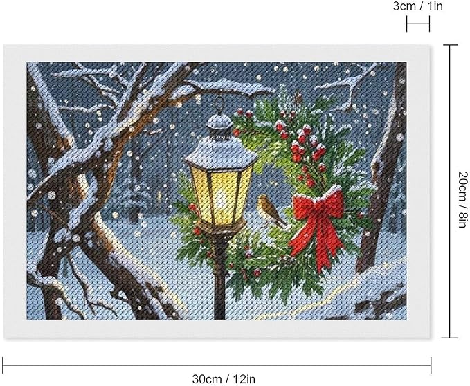 AIVKIEJK Diamond Painting Kits for Adults - Festive Christmas Red Berries & Golden Baubles Painting DIY 5D Full Drill Diamond Dots Paintings with Diamonds Gem Art and Crafts Home Decor 8"x12"