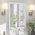 USHOWER White Bathroom Mirrors for Over Sink 22x30 Inch, Metal Framed Rectangle Vanity Mirror for Wall, Bedroom, Living Room, Entryway, Farmhouse, Anti-Rust, HD Tempered Glass, Horizontal/Vertical