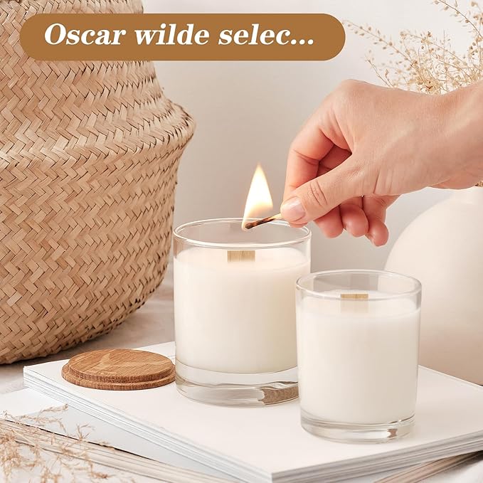 120pcs Natural Wood Wicks for Candle Making, Crackling Wooden Wicks with Metal Bases,5.1 "x 0.5" x0.02 Thin Crackling Wick for Soy Wax, Coconut Wax, Perfect for DIY Candle-Making, Long Lasting Flame