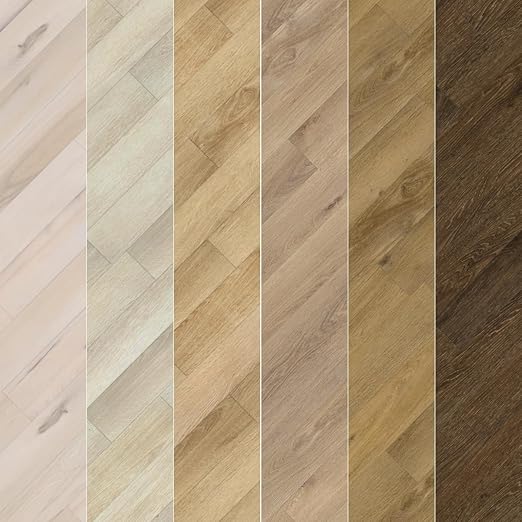 Flooret Luxury Vinyl Plank Flooring Base Bestsellers Sample Kit | 6 Pieces of 12" Cut Samples from Real Planks | DIY Click Installation, 20 Mil Wear Layer, Waterproof and Scratch Resistant LVP