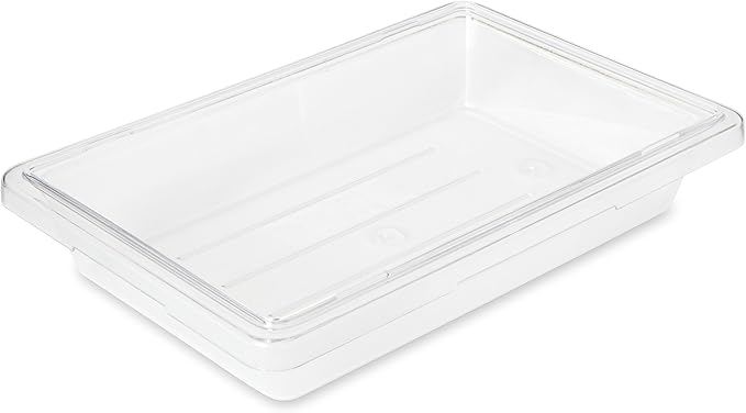 Rubbermaid Commercial Products Polycarbonate Food Storage Box/Tote, 2 Gallon, Clear, for Restaurant/Kitchen/Cafeteria