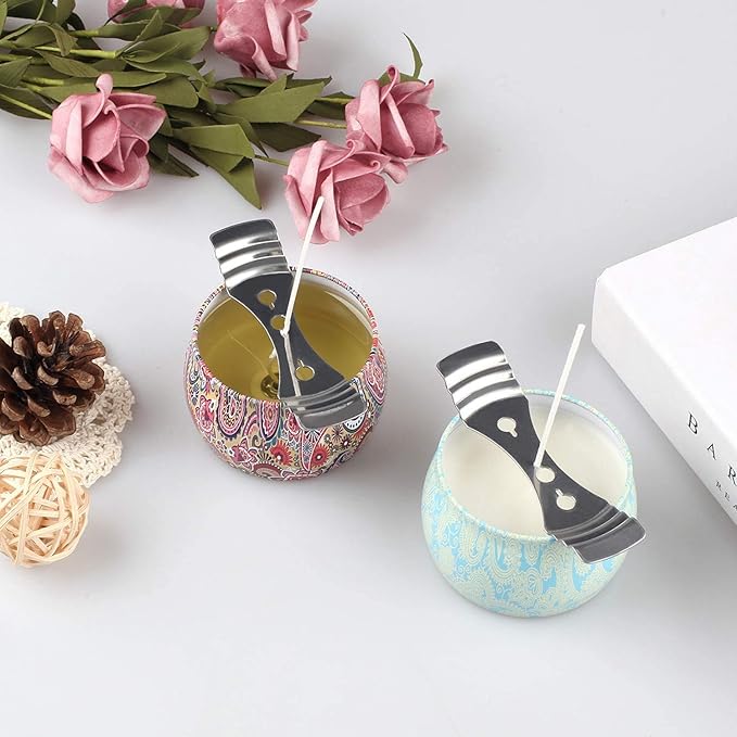 20pcs Candle Wick Holder, 180pcs Candle Wick Stickers, Silver Stainless Steel Candle Wick Centering Devices, Candle Making Supplies for Candle Making, Candle DIY
