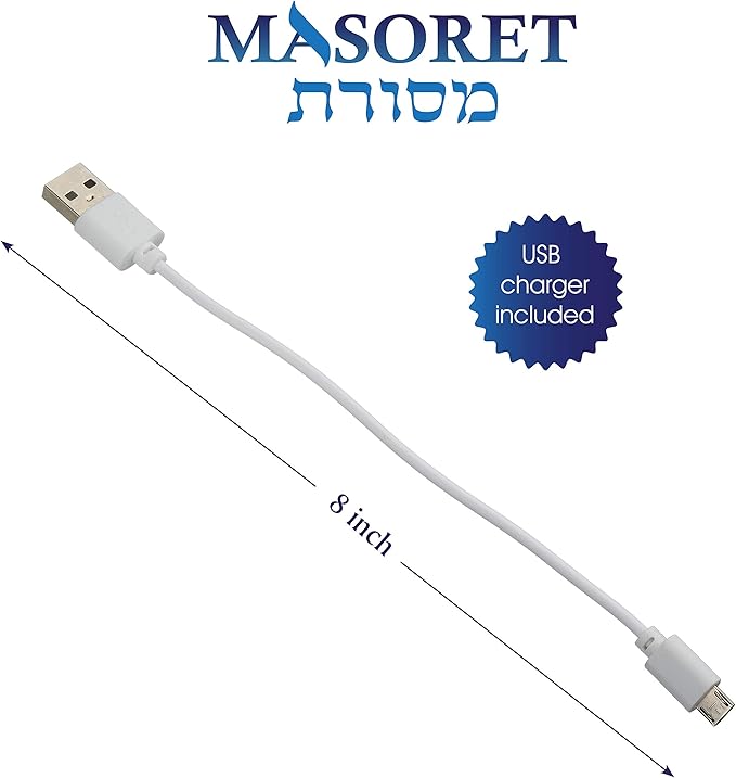 Electronic Shabbat Candle Lighter, with Long Flexible Neck, Windproof Flameless, Rechargeable with USB Charging and Safe Button