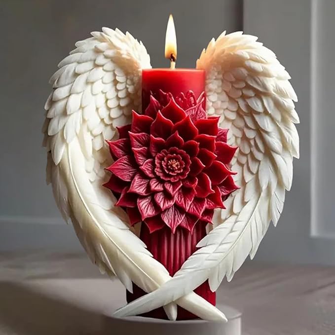 Angel Wing Nativity Scene Cylinder Molds Silicone Wave Spiral Candle Mold - Silicone Resin Casting Molds for Candle & Resin & Soap Craft Supplies
