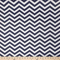 Printed Canvas Fabric Waterproof Outdoor 60" Wide 600 Denier Sold by The Yard (Zig Zag Navy)