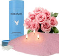 Pink Rose Scented Pearled Candles with 30 Wicks - MANNYCOM Colored Candle 18 oz(1.1lb) Smokeless Long Lasting Burns up to 110 Hours - Refillable Sand Waxs for Handmade Wedding Decorations