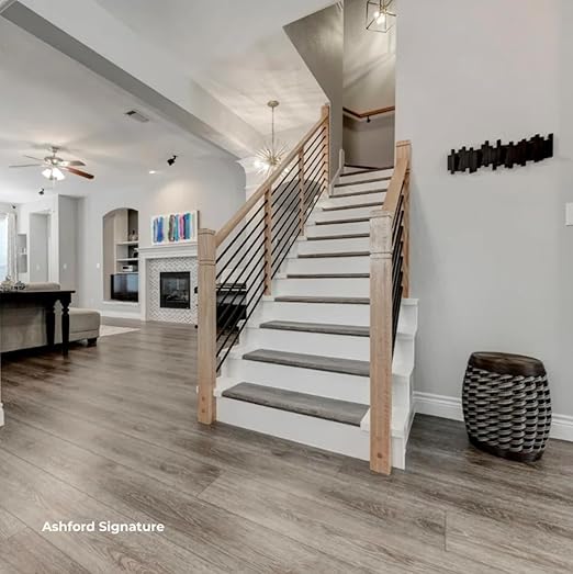 Flooret Luxury Vinyl Plank Flooring Grey Sample Kit | 6 Pieces of 12" Cut Samples from Real Planks | DIY Click Installation, 40 Mil Wear Layer, Waterproof and Scratch Resistant LVP
