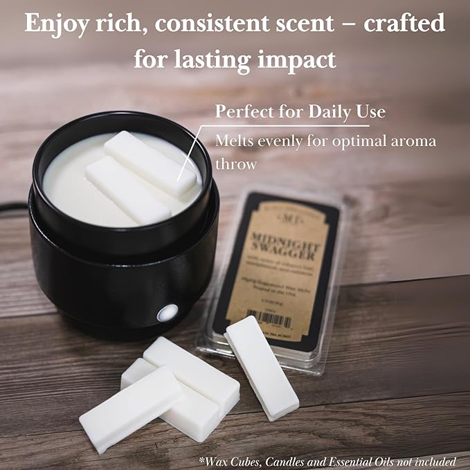 Manly Indulgence Wax Melt Warmer, 3-in-1 Electric Wax Melter for Scented Wax Melts, Cubes, and Tarts | Home, Office, Bedroom, Gift & Décor
