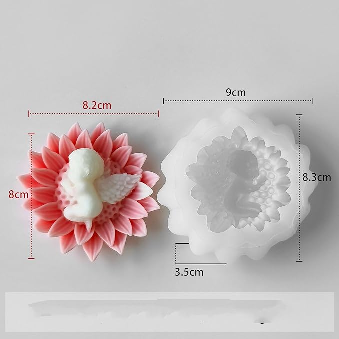 Flower Mold - Succulent Flower - Silicone Resin Casting Molds for Candle & Resin & Soap Craft Supplies