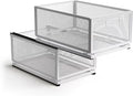 Pull Out Cabinet Organizer, Slide Out Drawers Fixed with Adhesive Nano Film, Pantry Shelves Sliding Drawer Storage Organization for Kitchen (Double Layer 19.7 * 13.8 * 16.5inch/50 * 35 * 42cm)