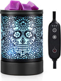 Enaroma Fragrance Wax Melts Warmer with 7 Colors LED Changing Light Scent Oil Candle Warmer for Home Office-Skull Timer