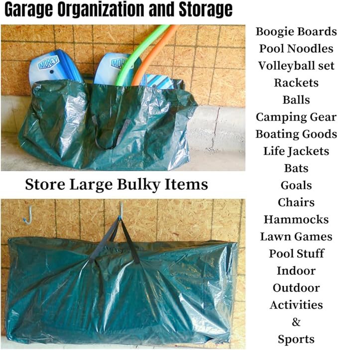 Evelots Extra Large Packing Bags for Moving - 5.5 Feet Long Storage Totes for Space Saving with Zippers & Carrying Handles for Camping, Garage, Outdoor Patio Cushion, Comforters Storage Bags