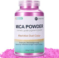 Mica Powder,7.05OZ（200g）,Red-Blue Dual Color Mica Powder Pigment for Epoxy Resin，Lip Gloss，Car Paint，Dye，Soap Making，Nail Polish,Epoxy Resin,Candle Making,Bath Bombs